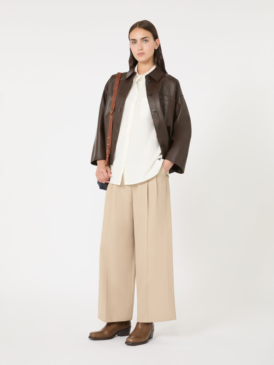 chemise évasée en popeline - blanc