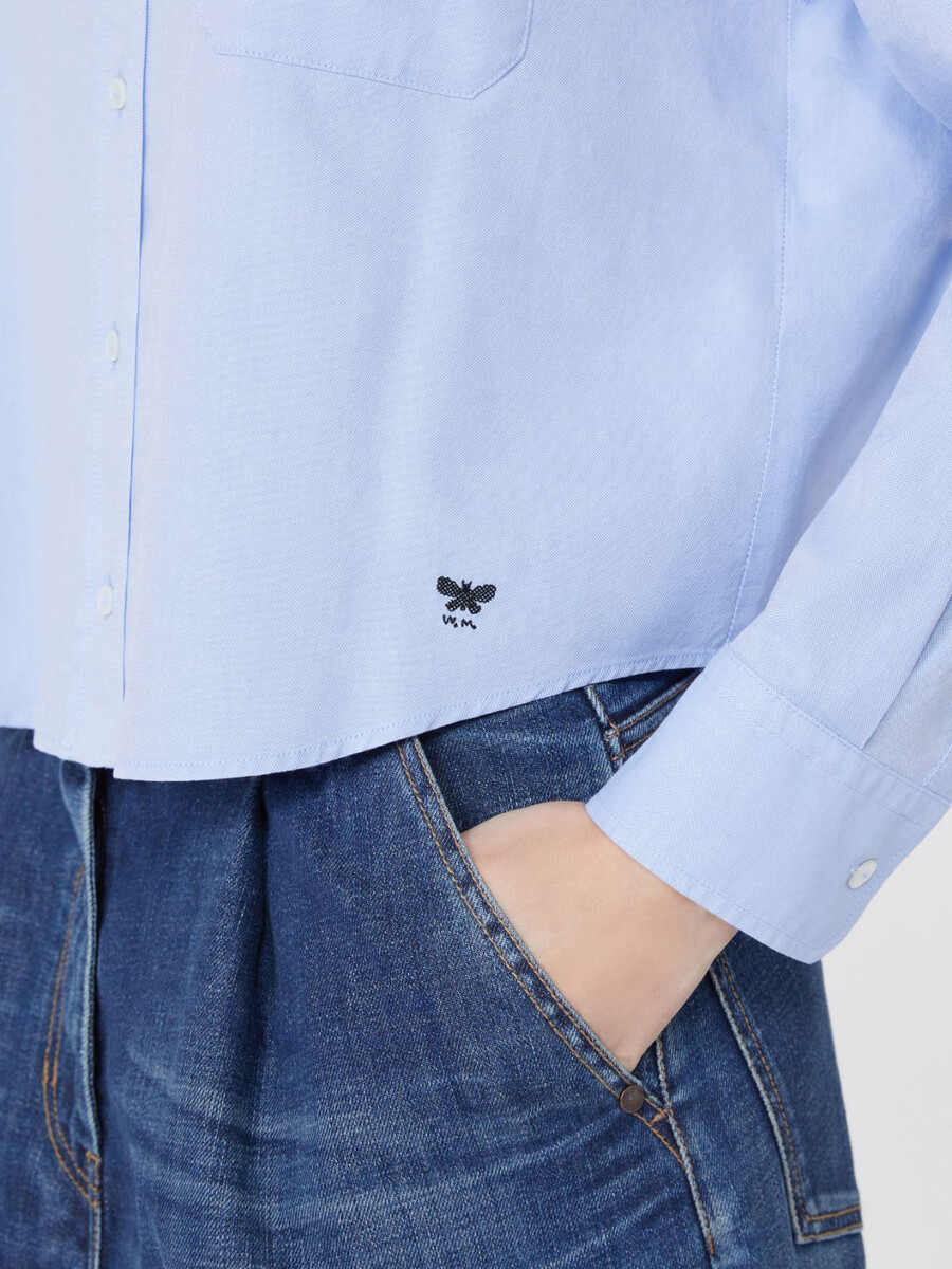 chemise oxford en coton - bleu clair