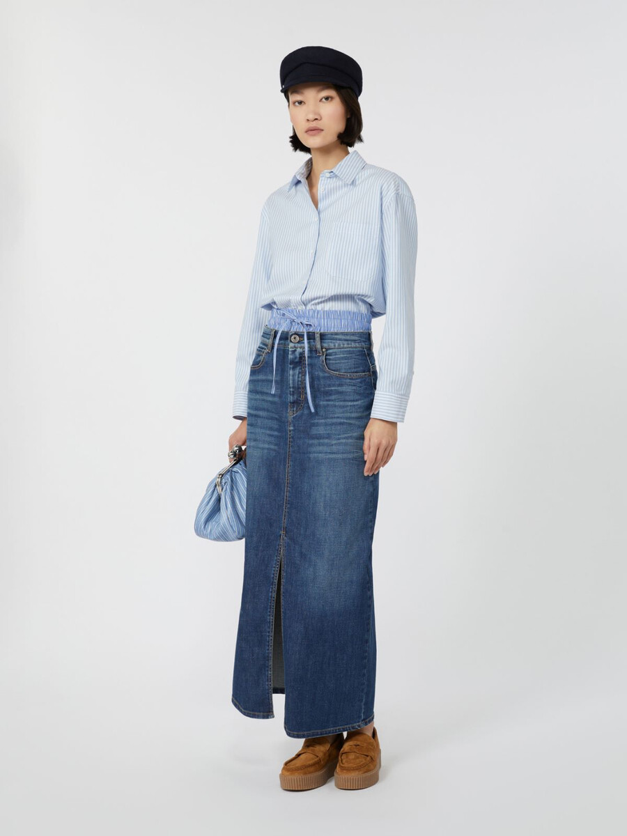 chemise oxford en coton - bleu clair