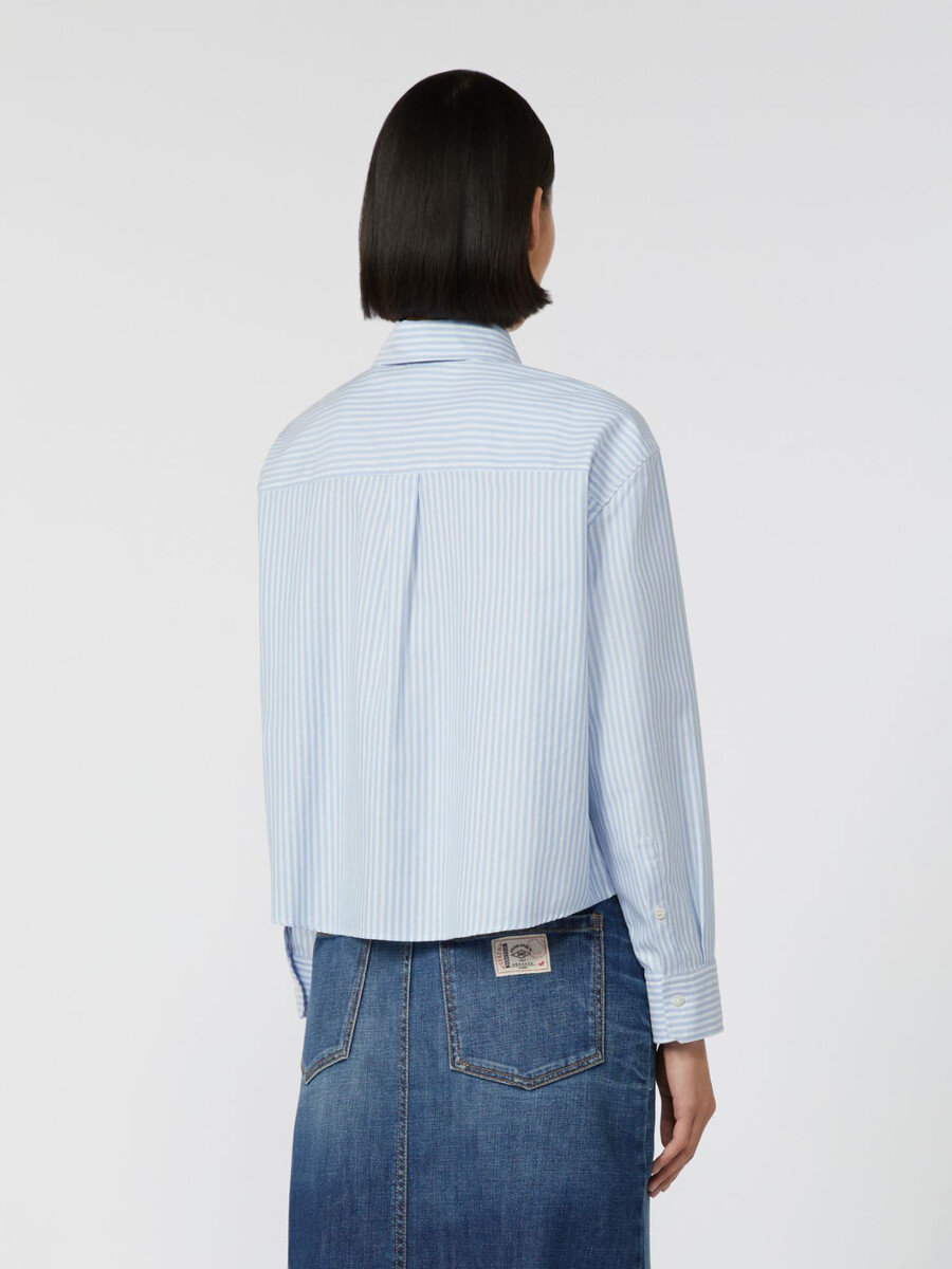 chemise oxford en coton - bleu clair