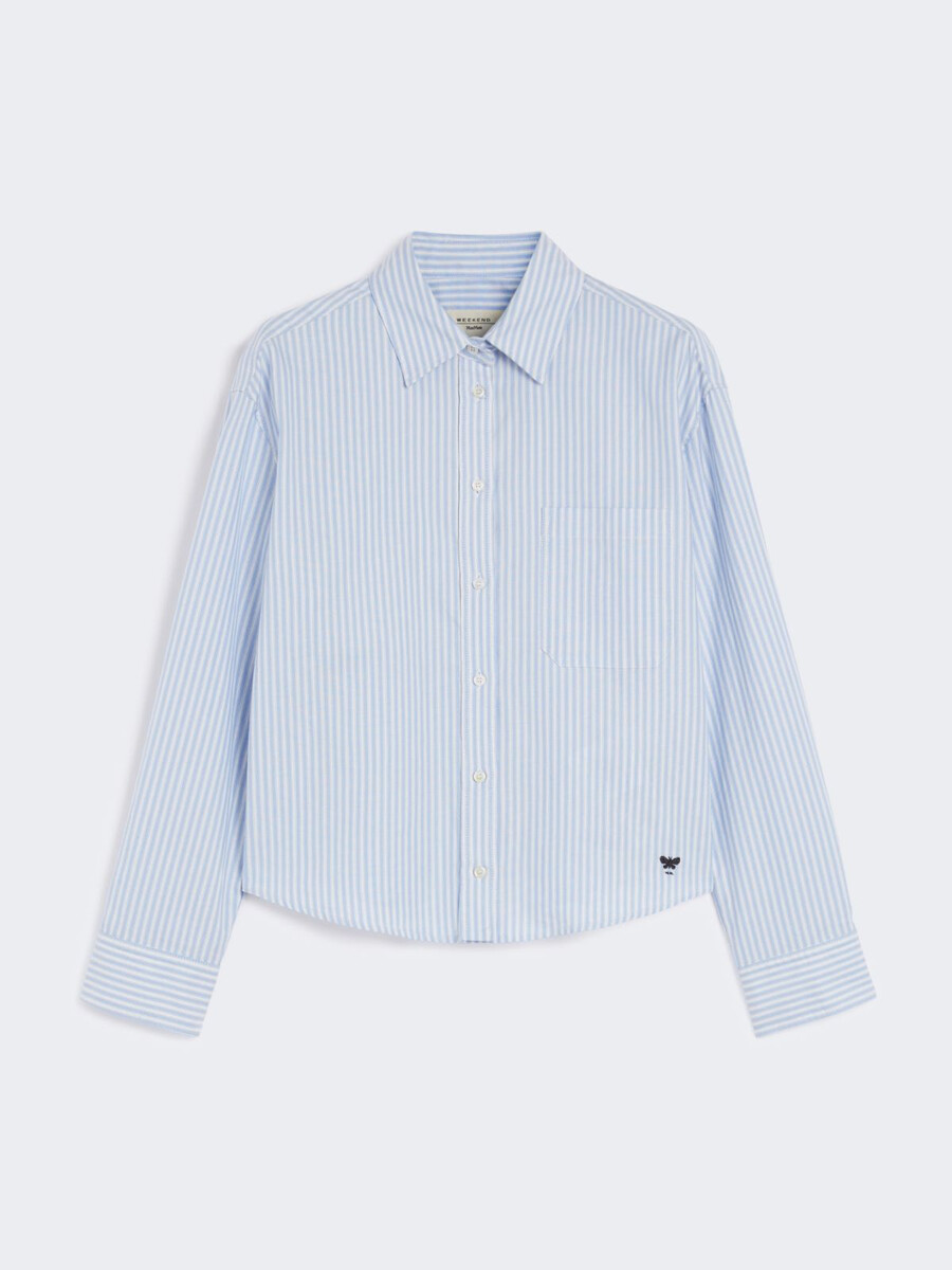 chemise oxford en coton - bleu clair