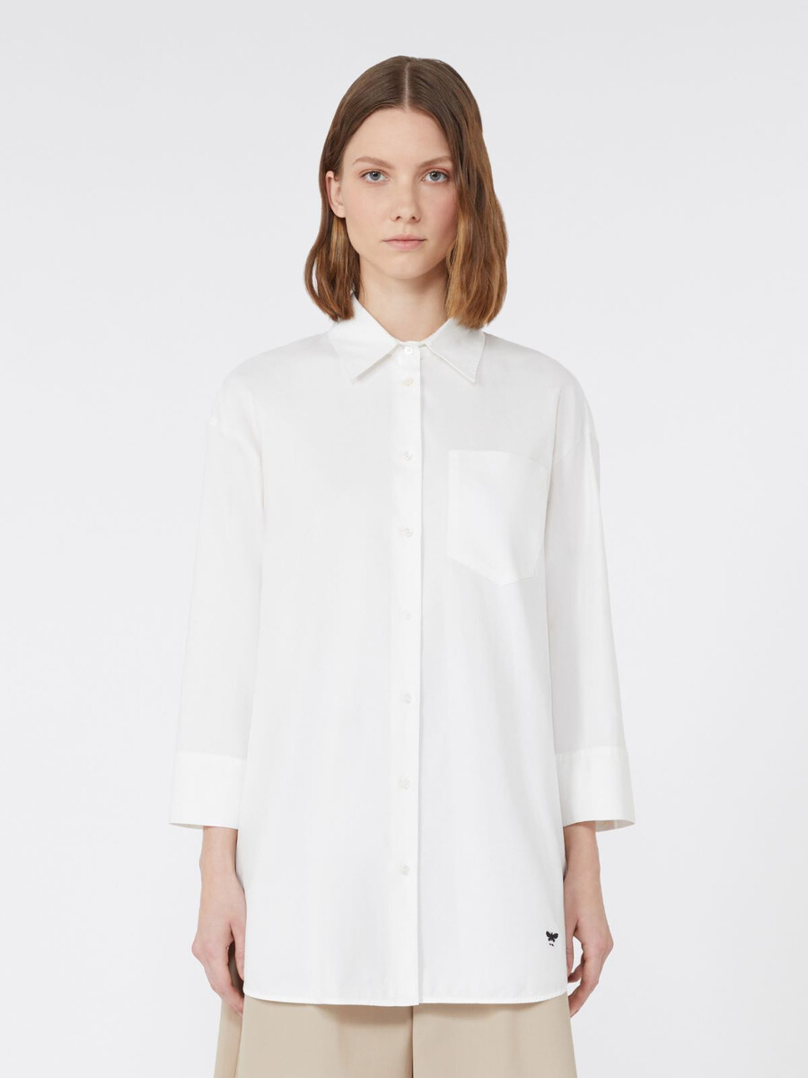 chemise oxford oversize en coton - blanc