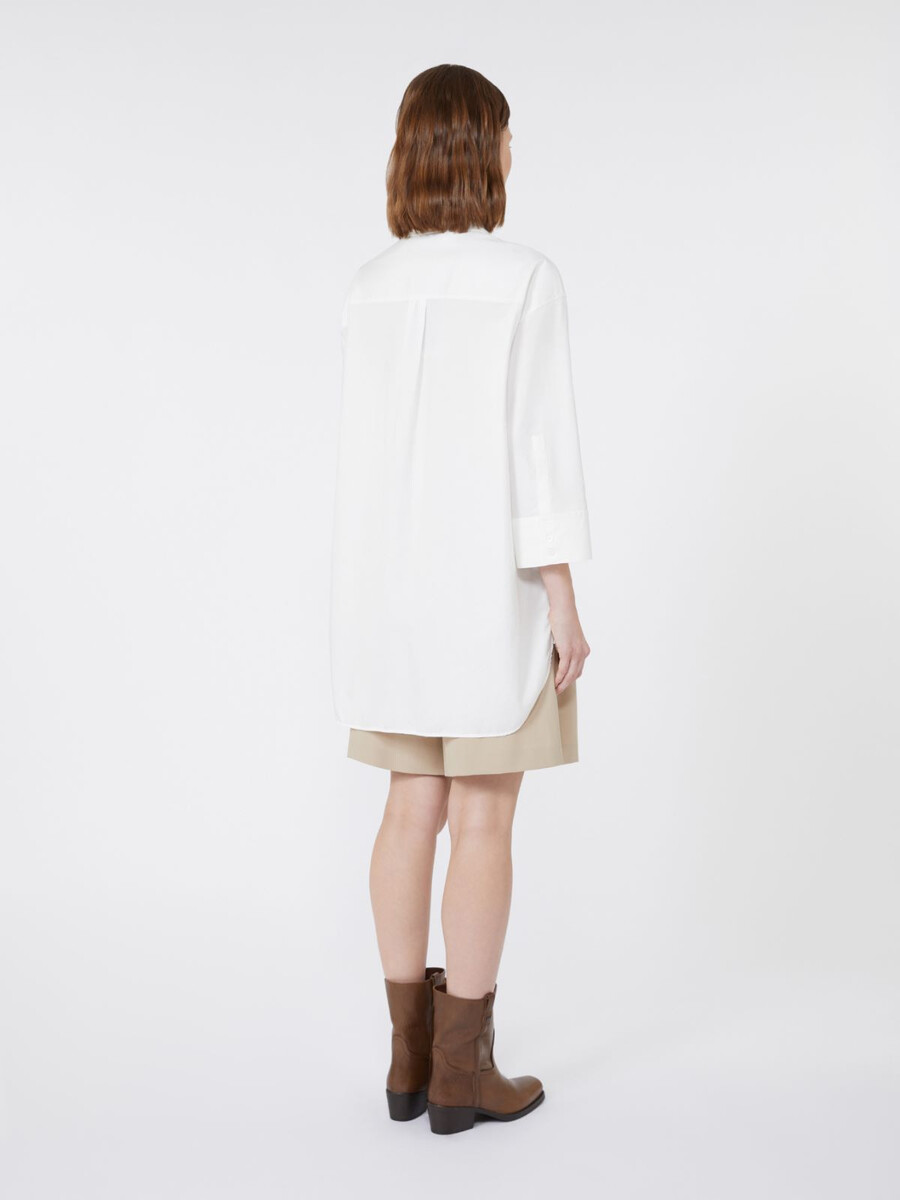 chemise oxford oversize en coton - blanc
