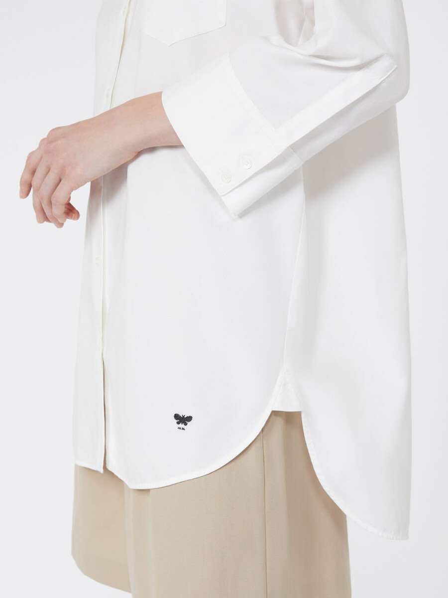 chemise oxford oversize en coton - blanc