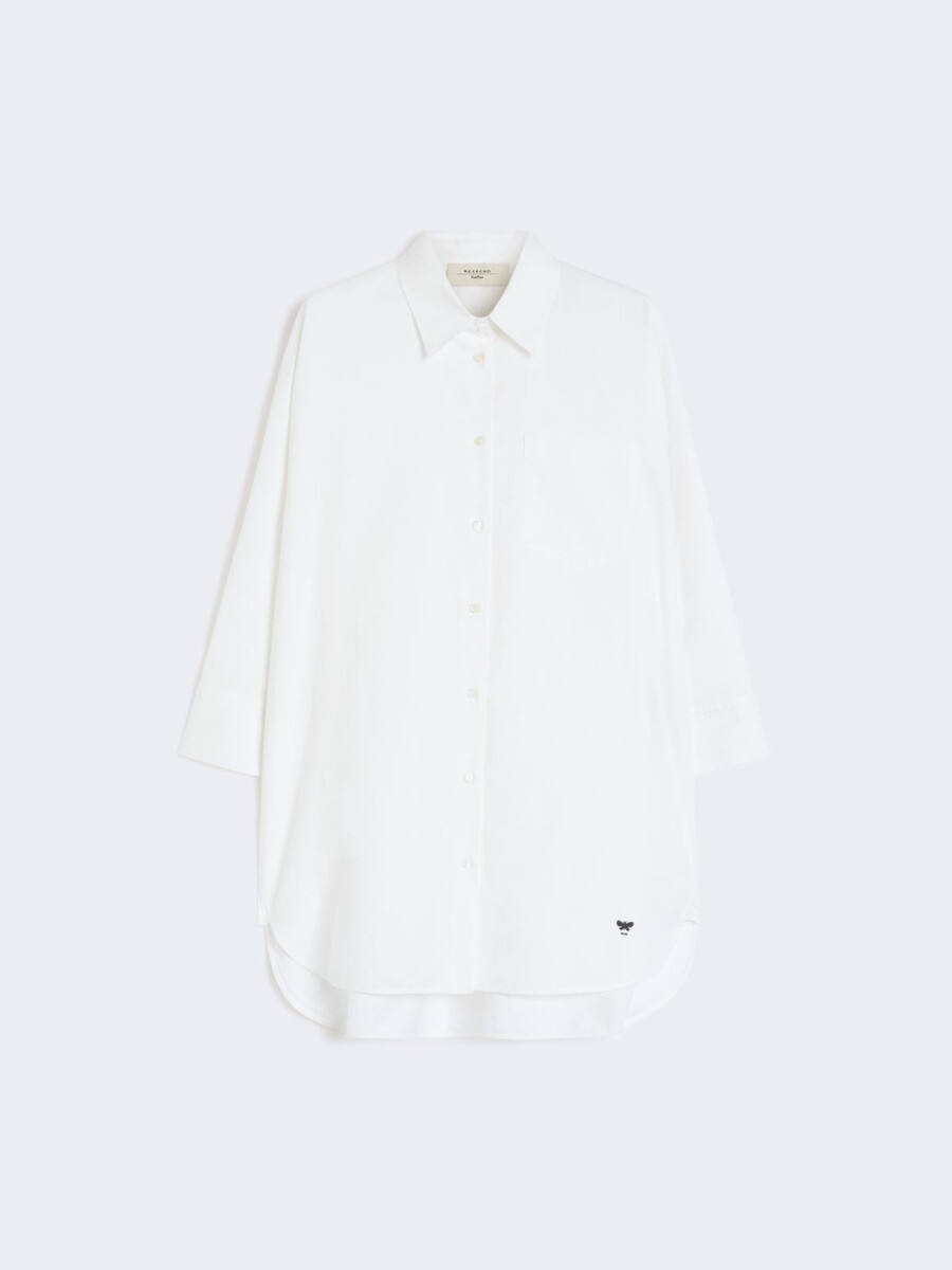chemise oxford oversize en coton - blanc