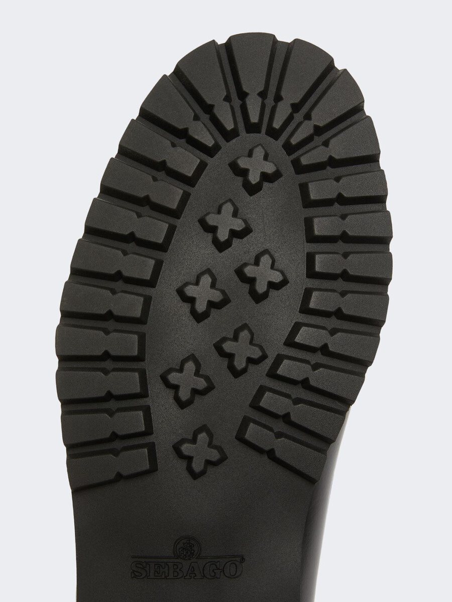 mocassins en cuir à micro-clous - noirs