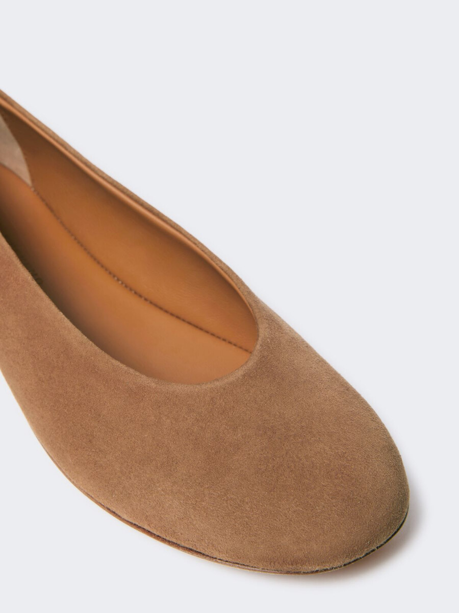 ballerines en daim - marron bronze