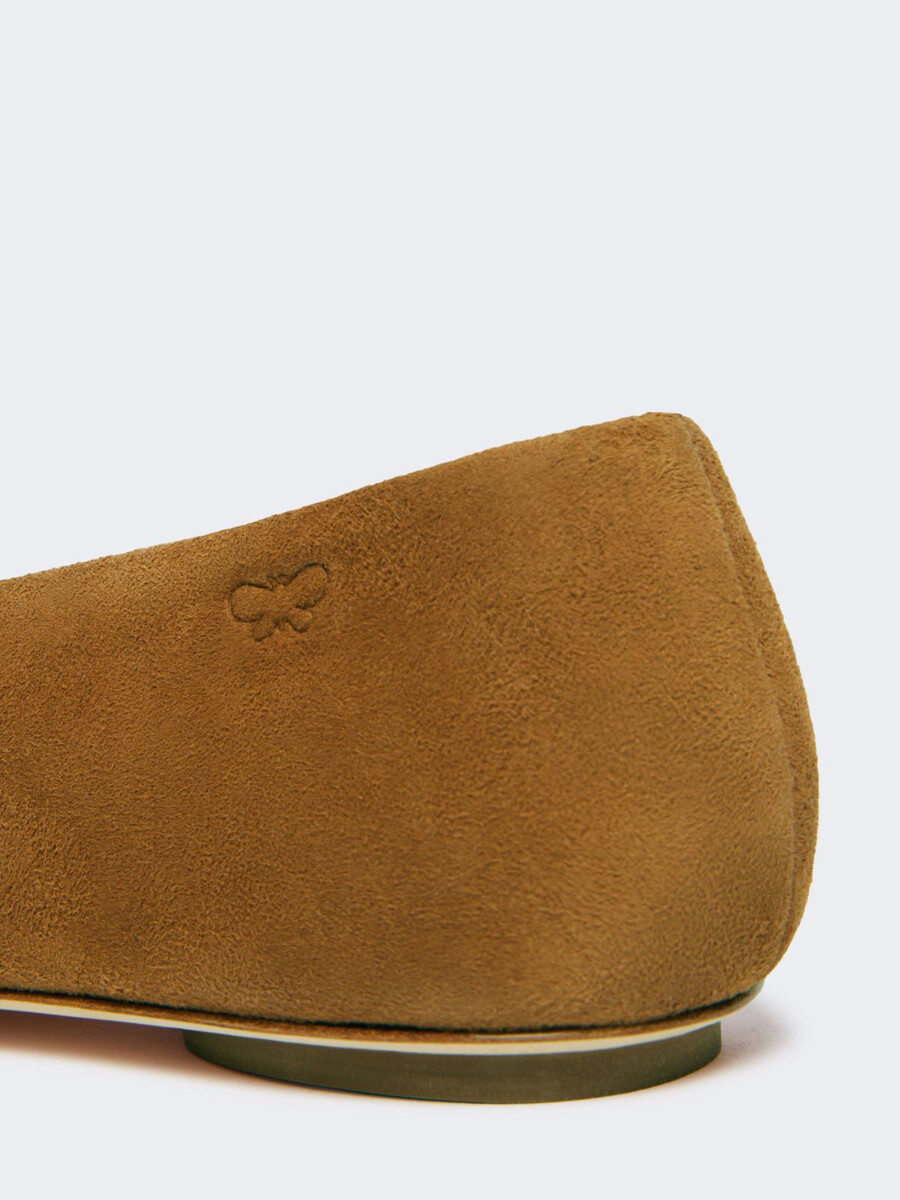 ballerines en daim - marron bronze