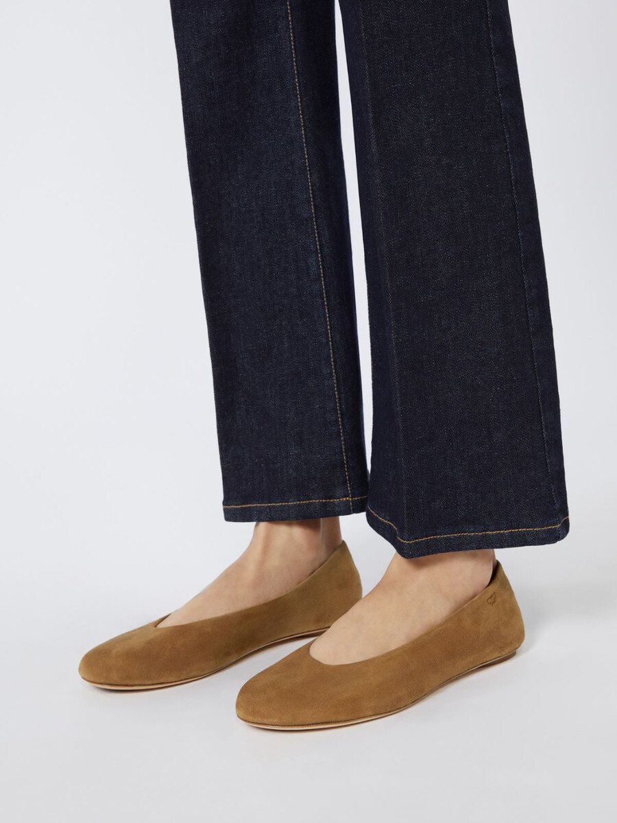 ballerines en daim - marron bronze