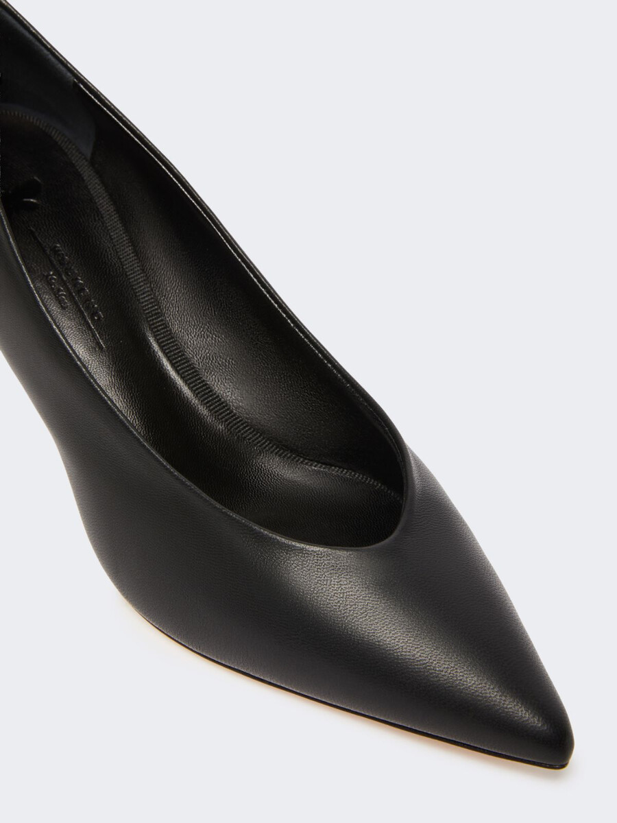 escarpins en peau de mouton nappa - noirs