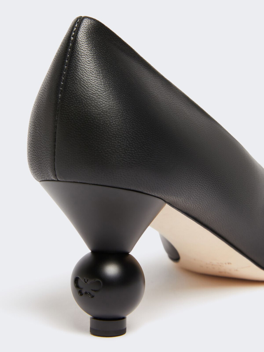 escarpins en peau de mouton nappa - noirs