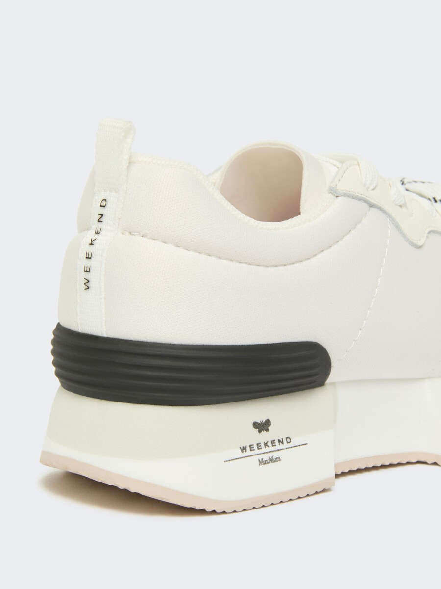 baskets basses en tissu technique - blanches