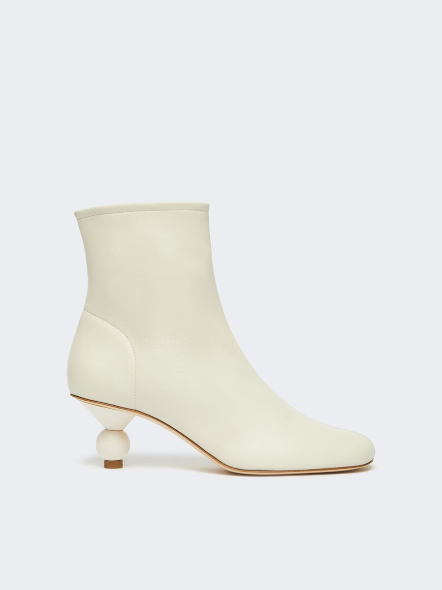 bottines en peau de mouton - blanches