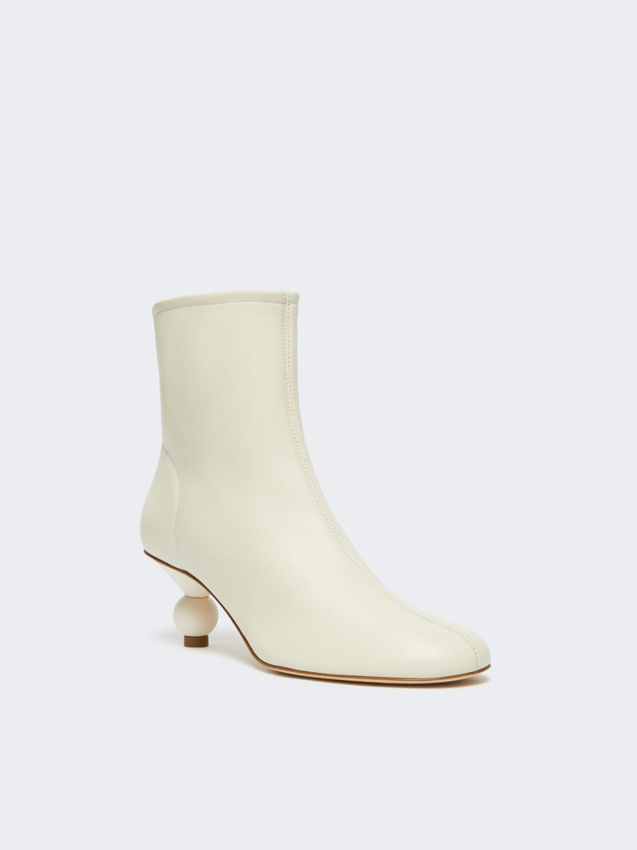 bottines en peau de mouton - blanches
