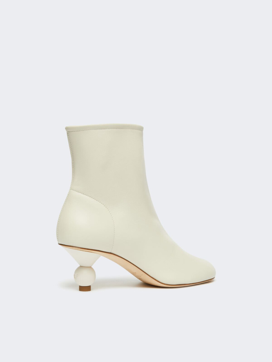 bottines en peau de mouton - blanches