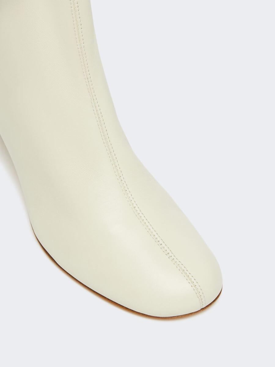 bottines en peau de mouton - blanches