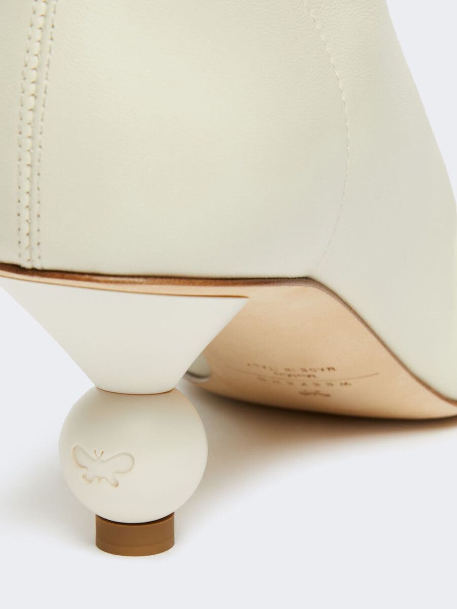 bottines en peau de mouton - blanches