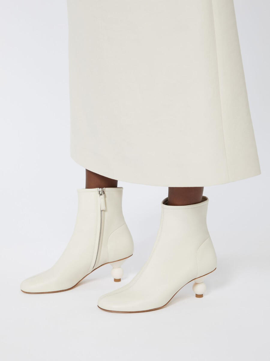 bottines en peau de mouton - blanches