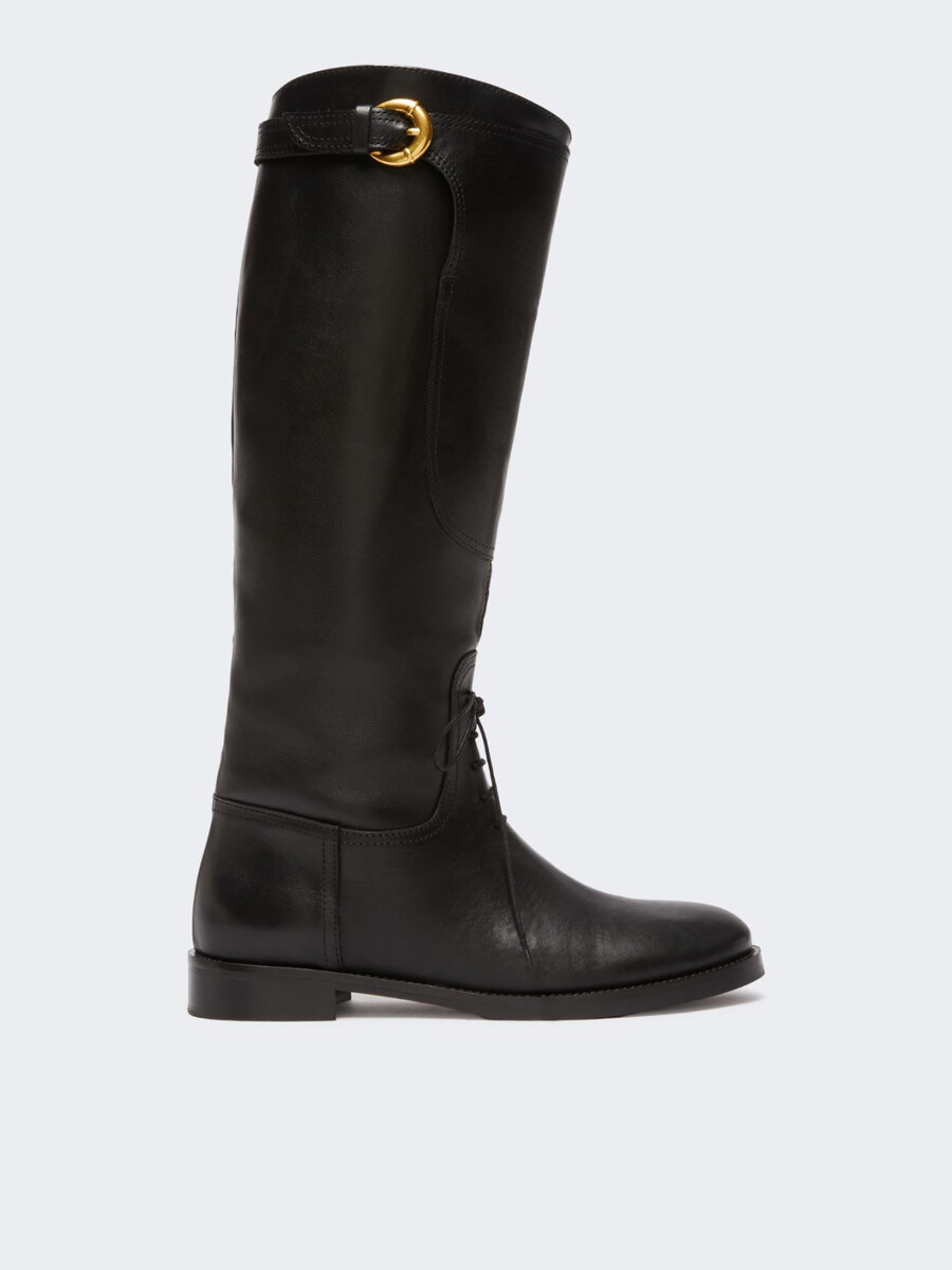 bottes en cuir - noires