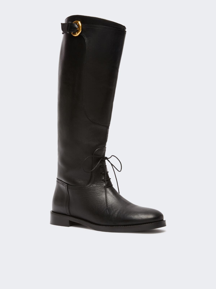 bottes en cuir - noires