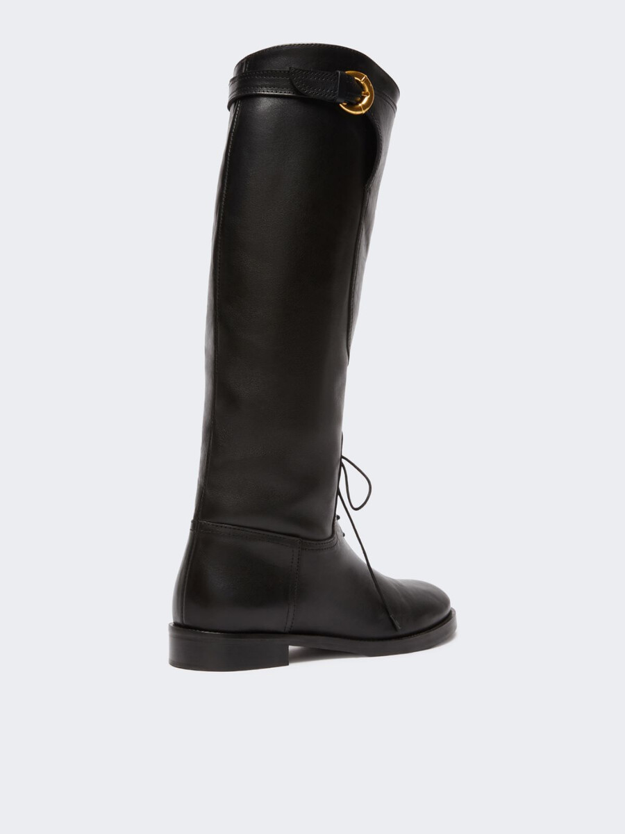 bottes en cuir - noires