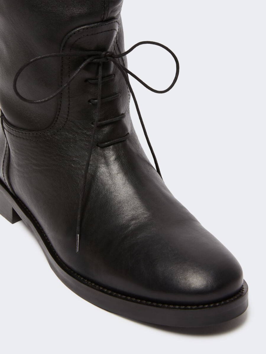 bottes en cuir - noires