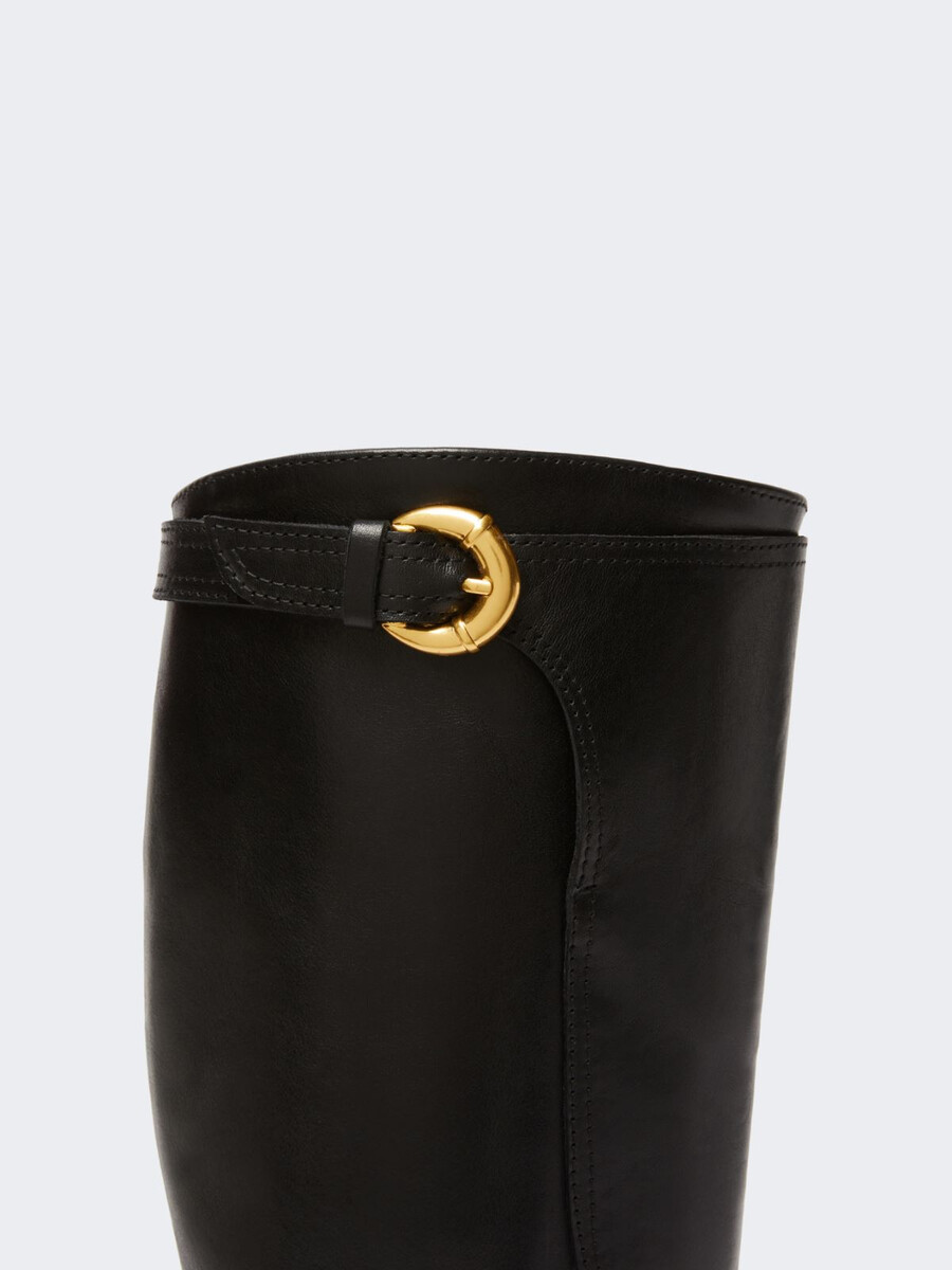 bottes en cuir - noires