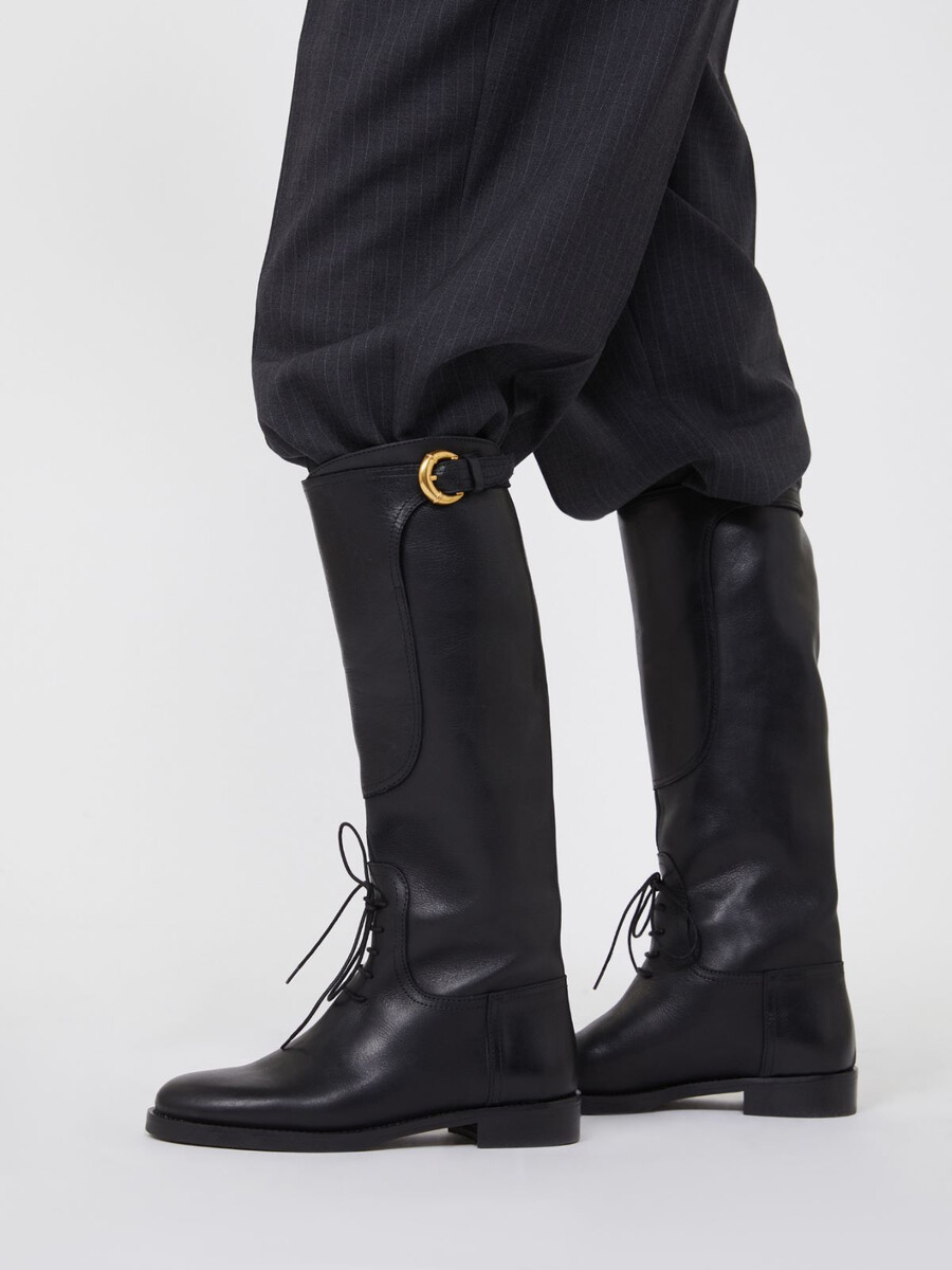 bottes en cuir - noires