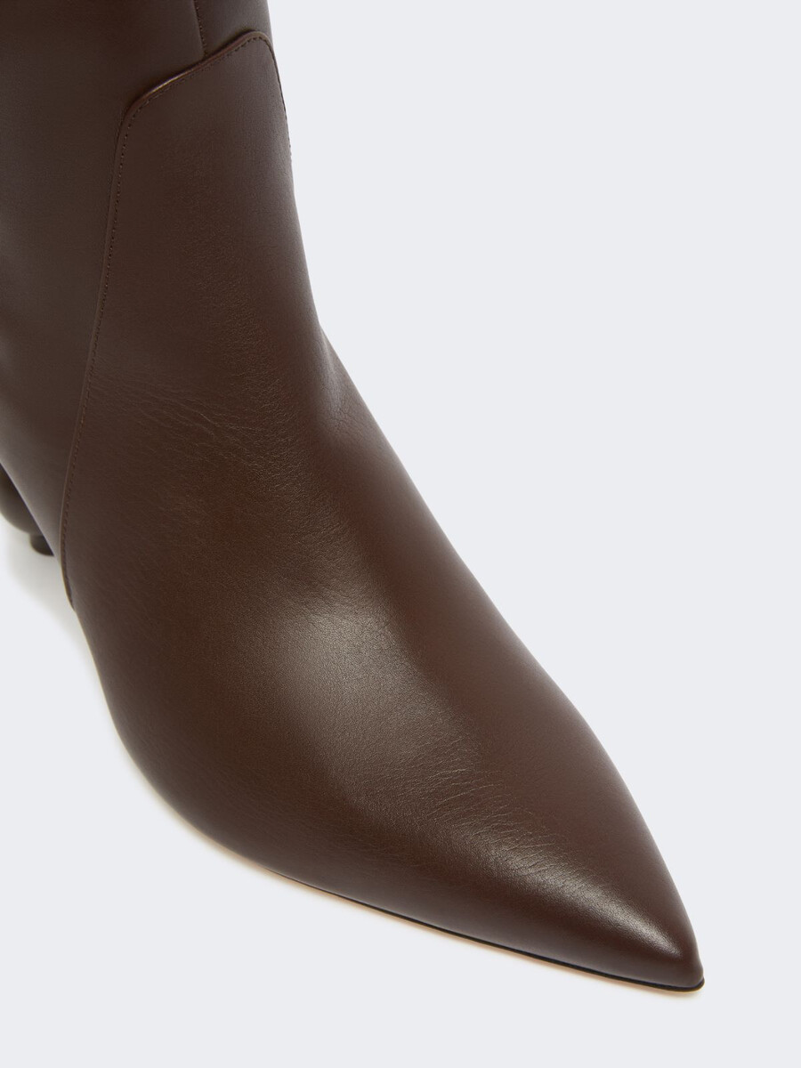 bottines en cuir verni - marron foncÉ