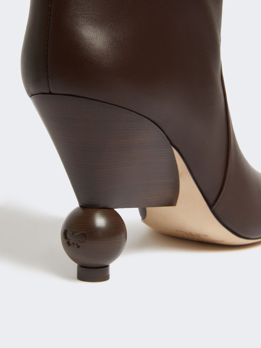 bottines en cuir verni - marron foncÉ