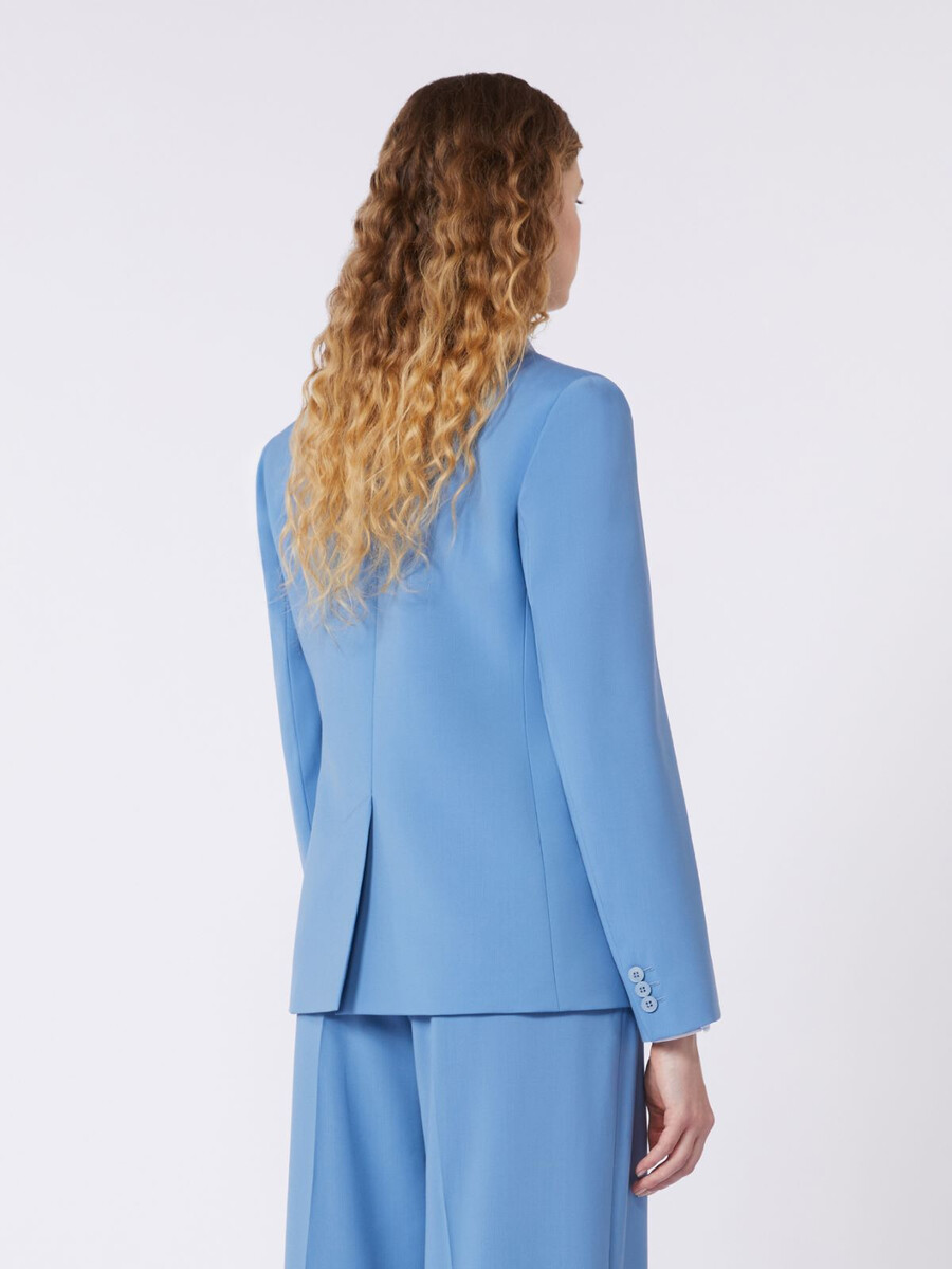 blazer en laine stretch - bleu clair