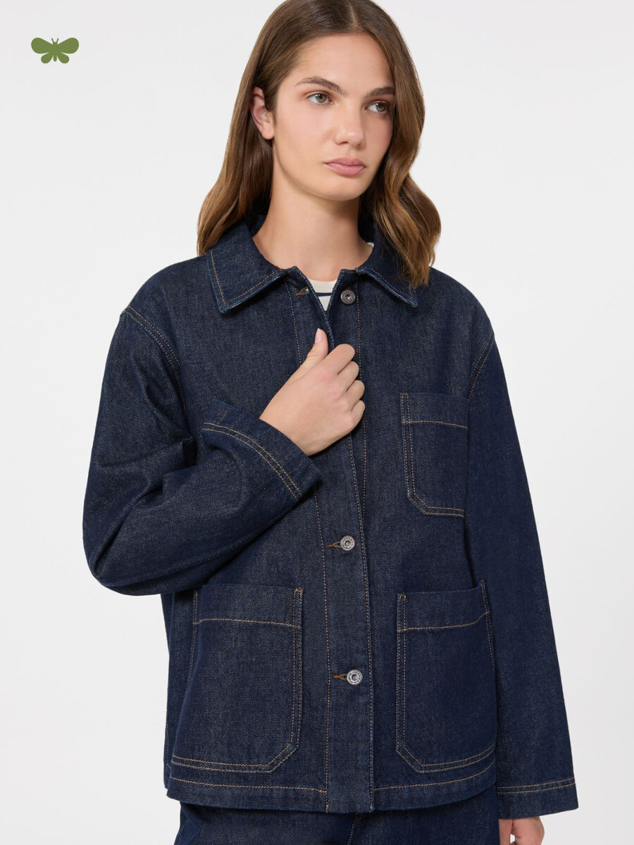 surchemise en denim authentique - marine