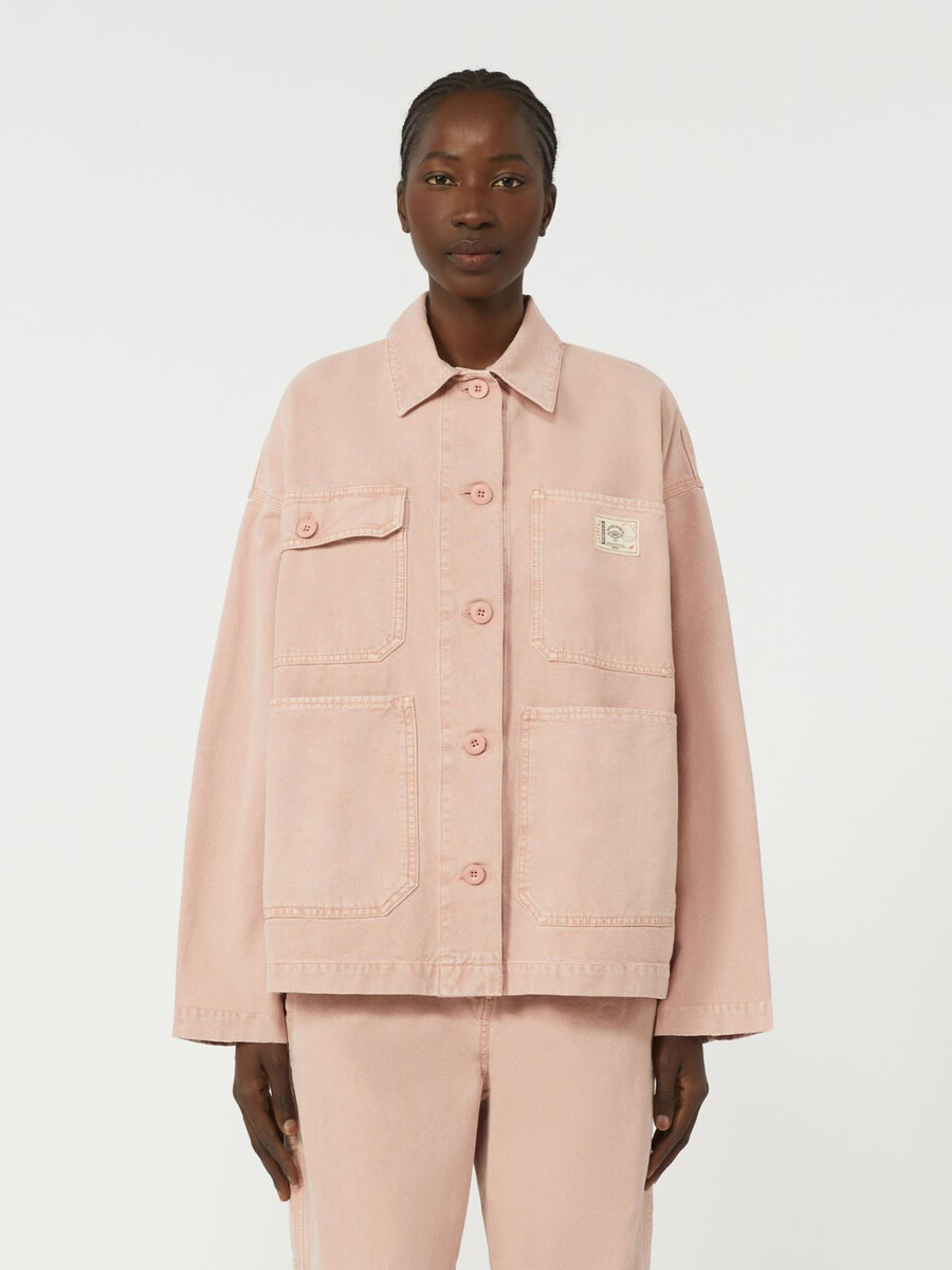 veste de travail en toile de coton - rose