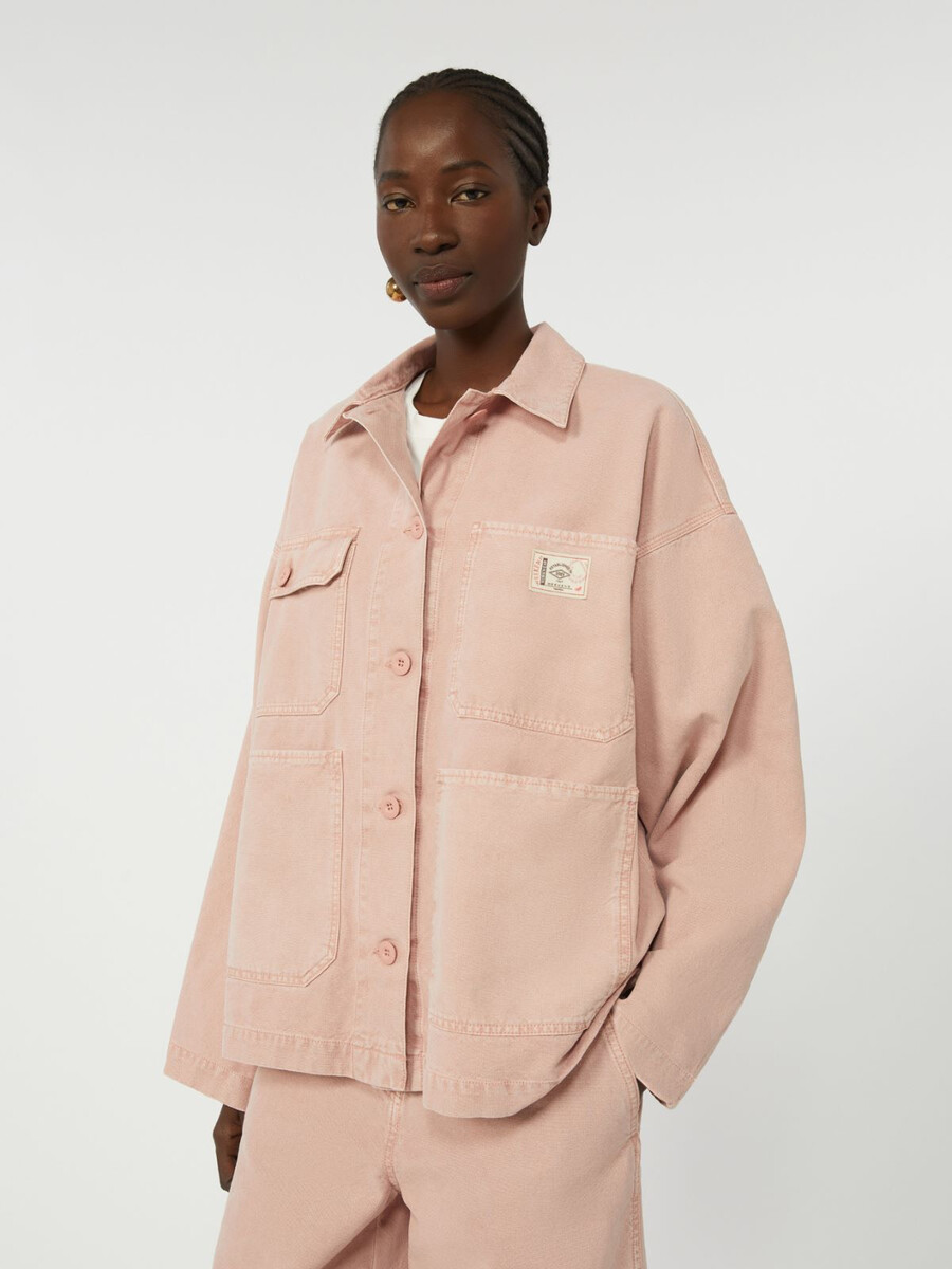 veste de travail en toile de coton - rose
