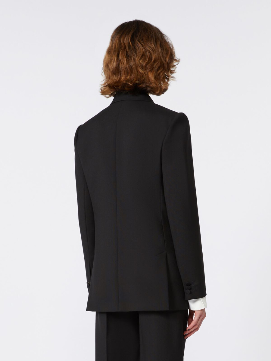 blazer de smoking en laine - noir