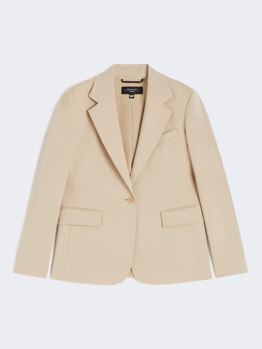 blazer en laine stretch naturelle - beige