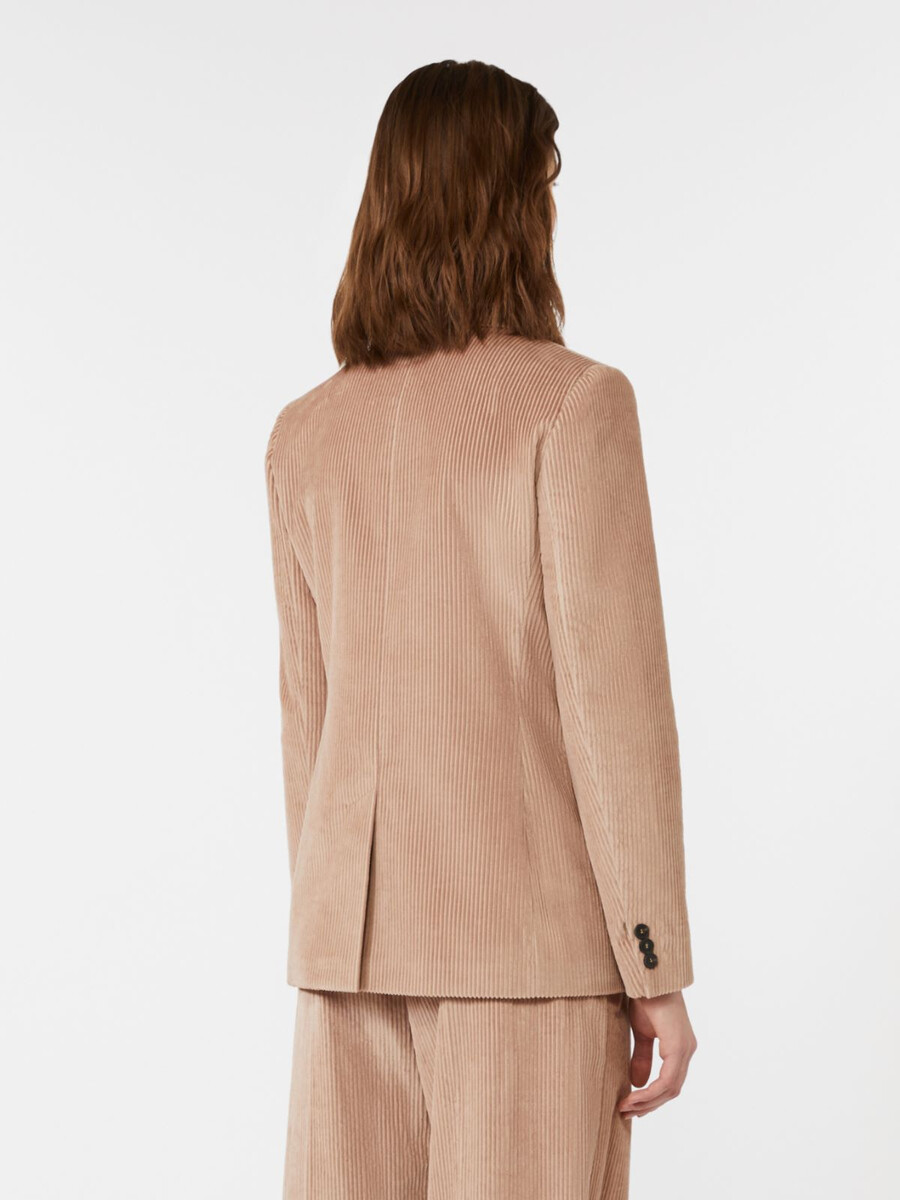 blazer croisé en velours - rose antique