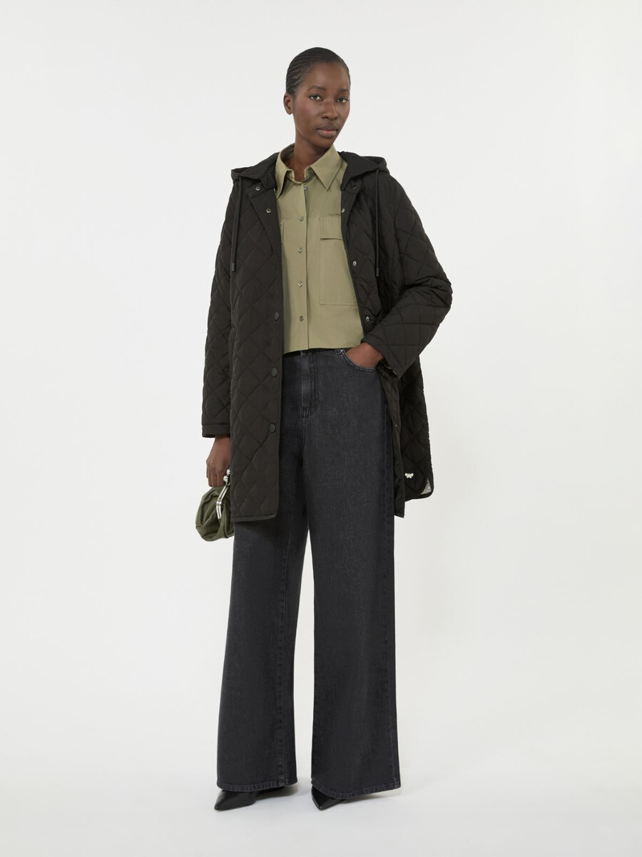 chemise asymétrique en coton délavé - kaki