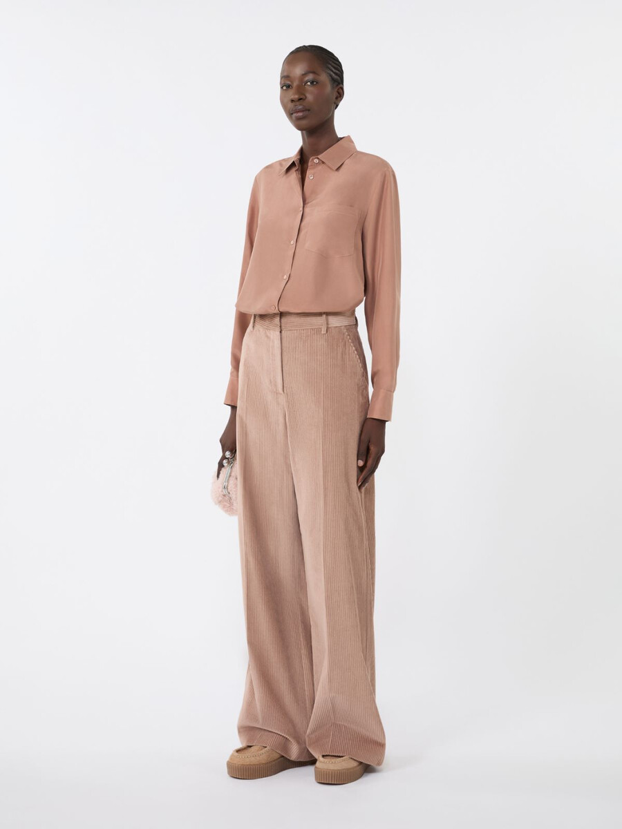 chemise en soie lavée - rose antique