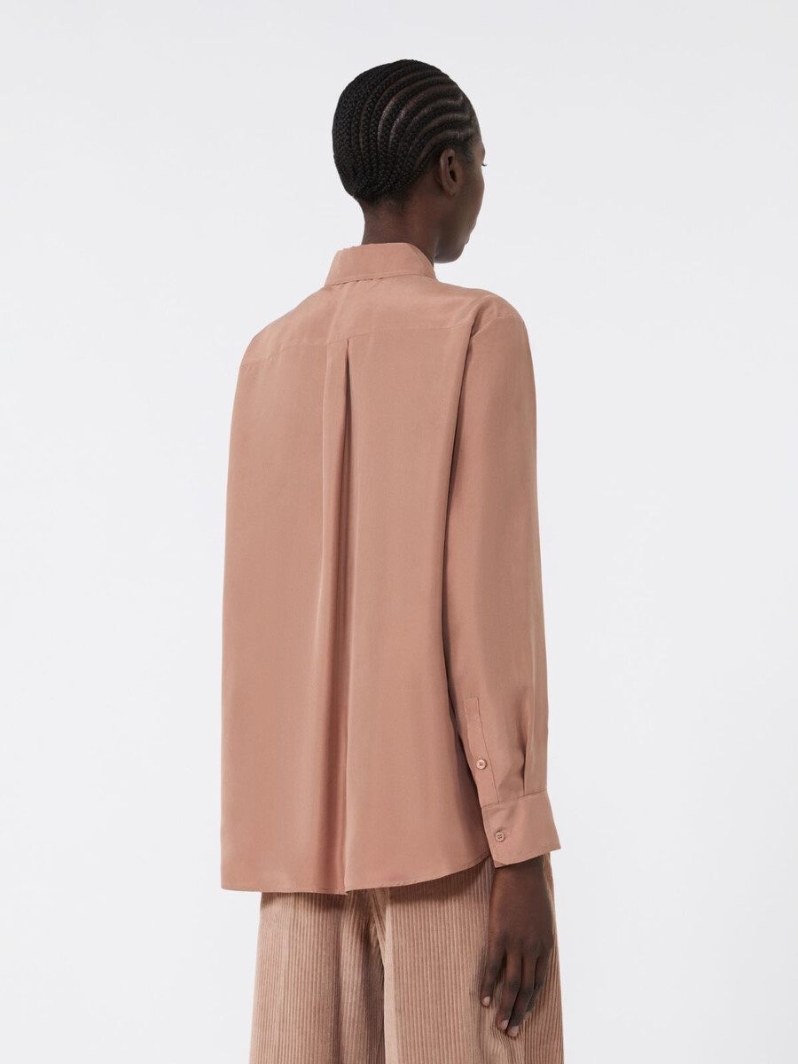 chemise en soie lavée - rose antique