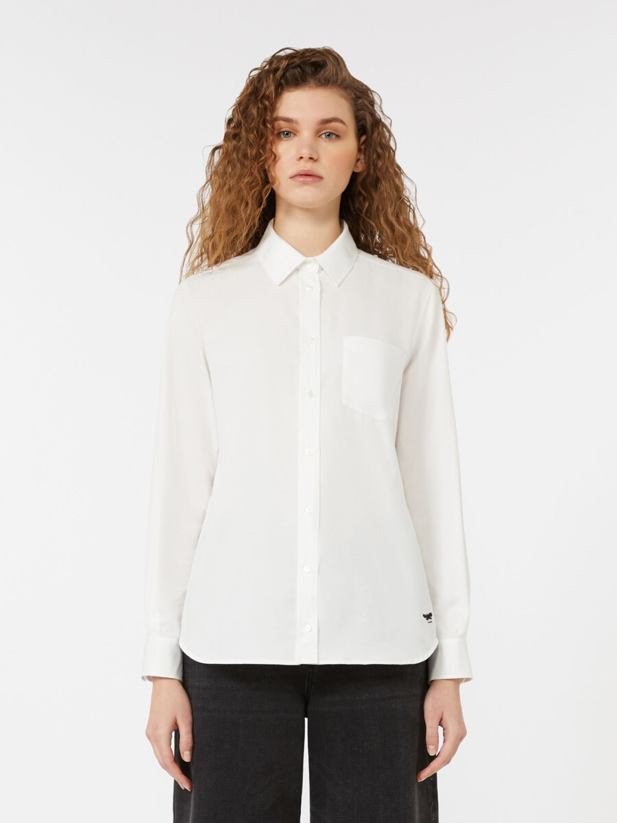 chemise oxford en coton - blanche