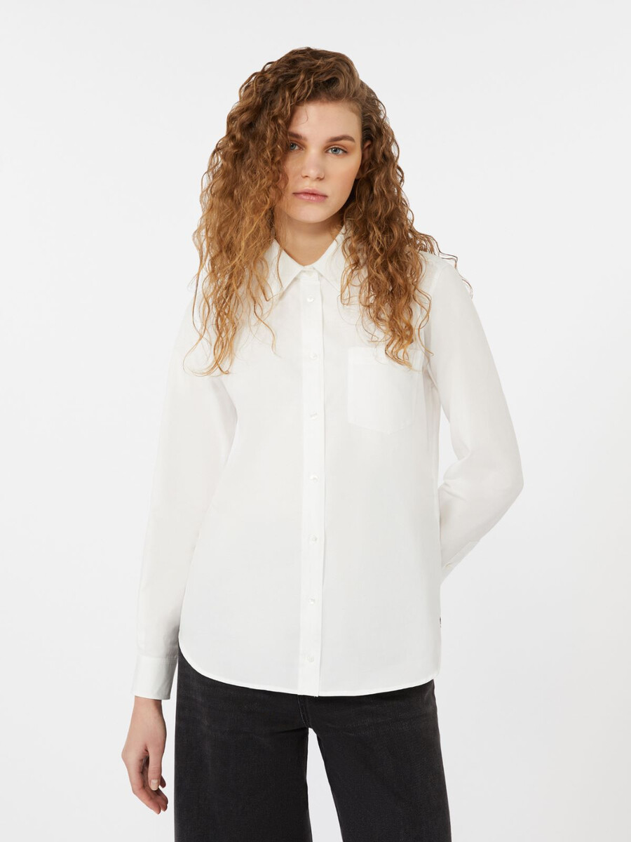 chemise oxford en coton - blanche