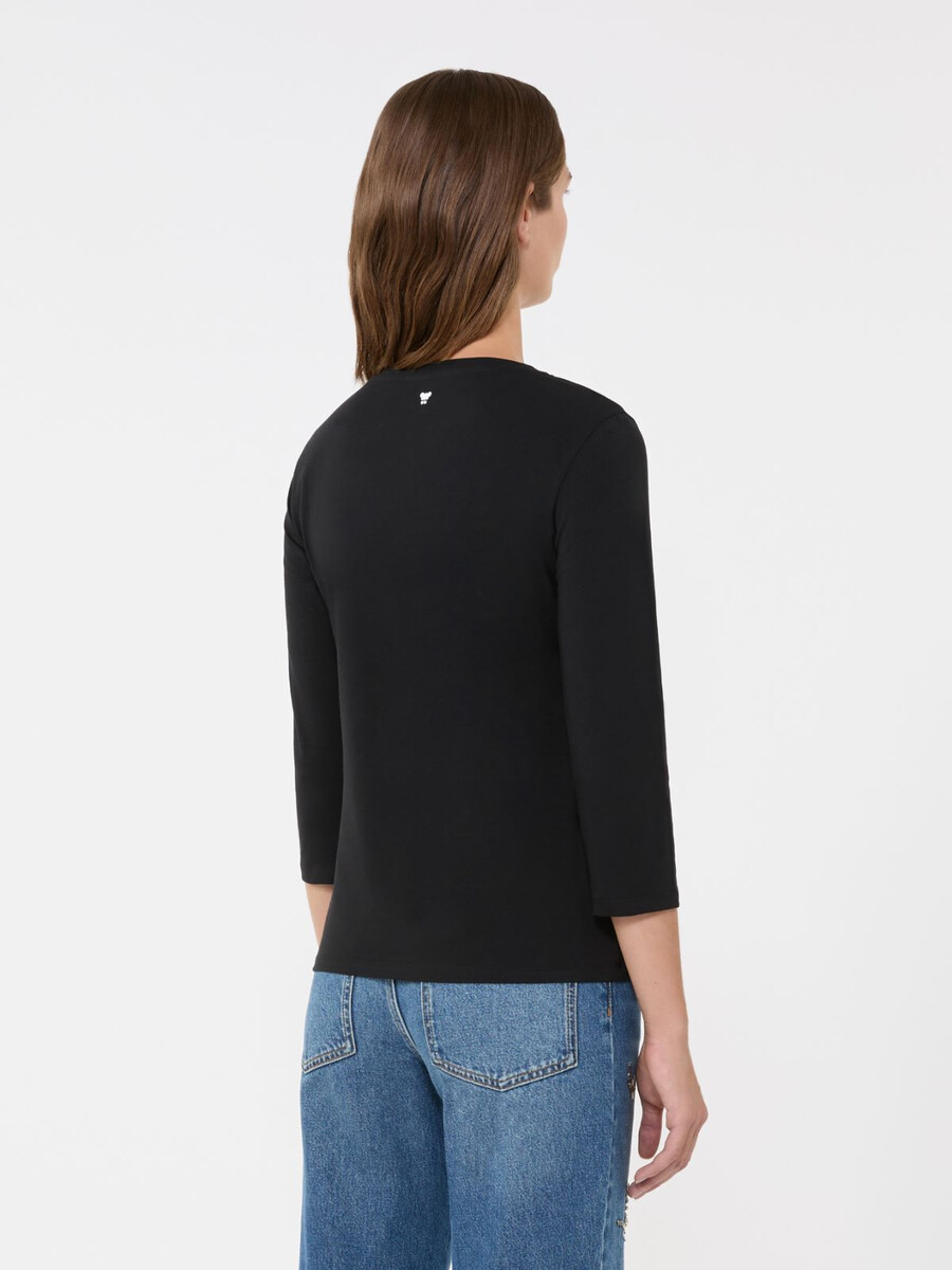 t-shirt en coton stretch - noir