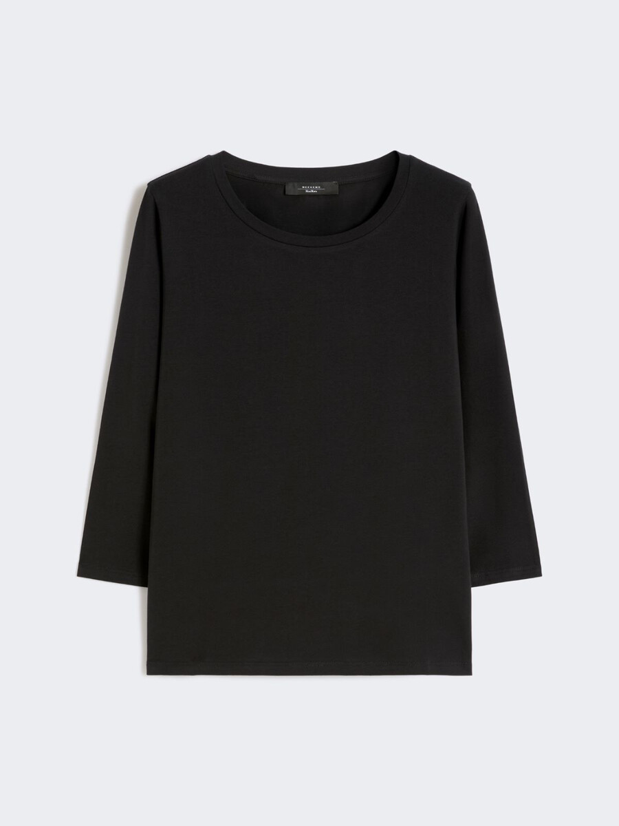 t-shirt en coton stretch - noir