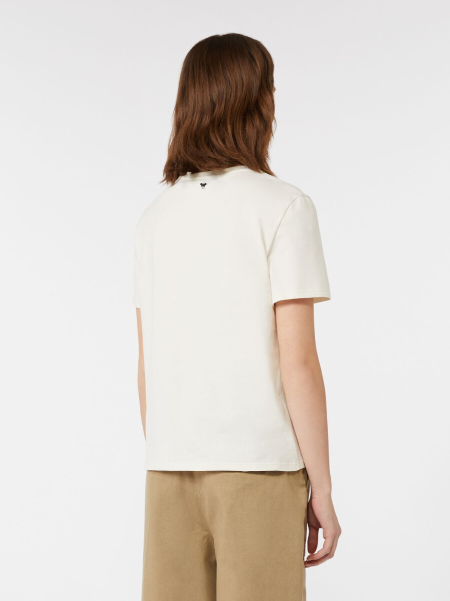 t-shirt en jersey de coton biologique - ecru