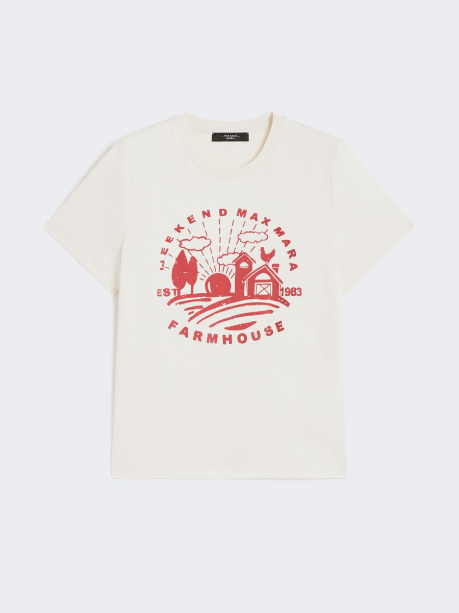 t-shirt en jersey de coton biologique - ecru