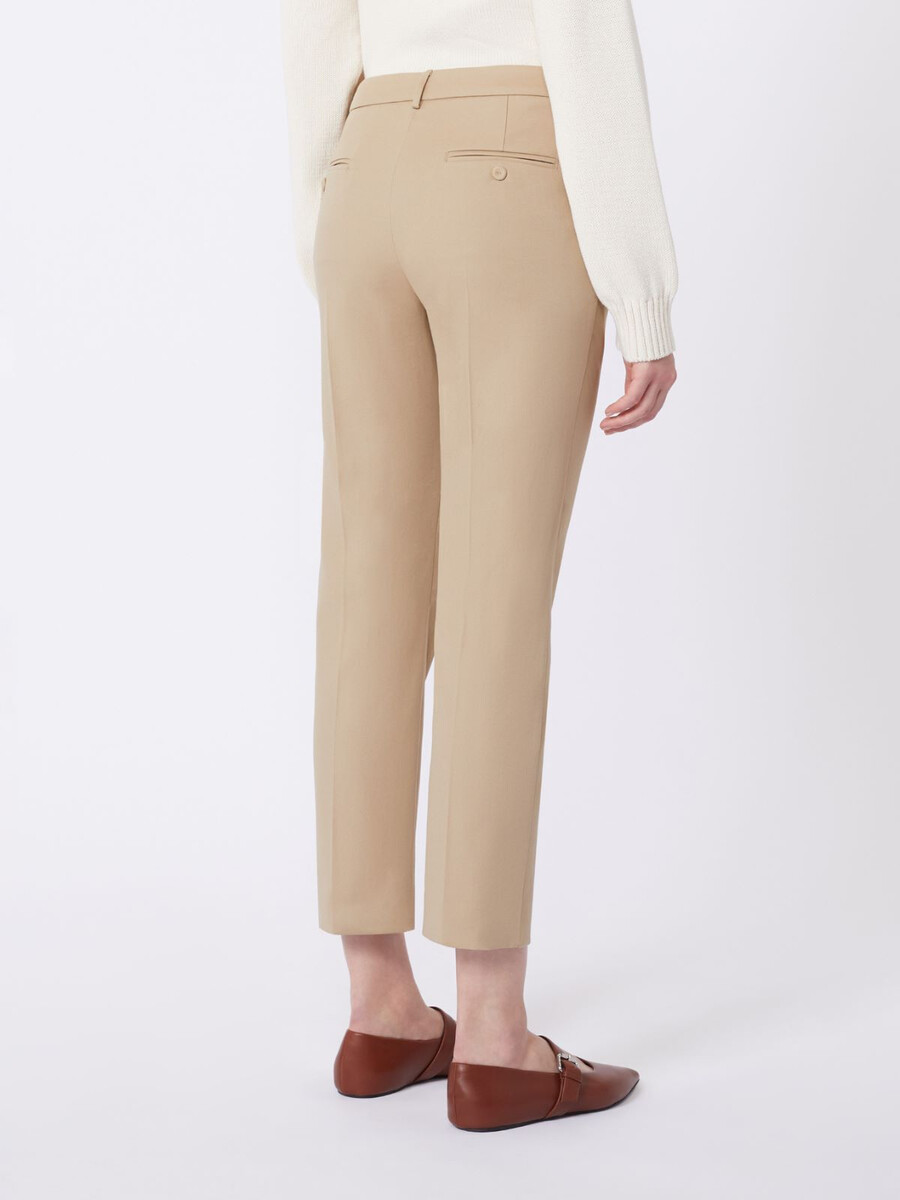 pantalon en coton stretch - camel