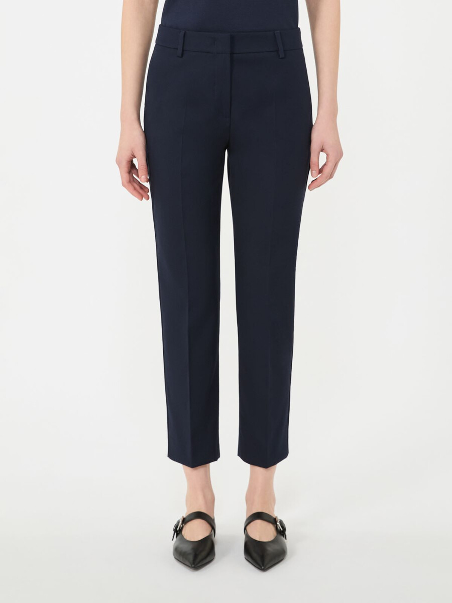 pantalon en coton stretch - marine
