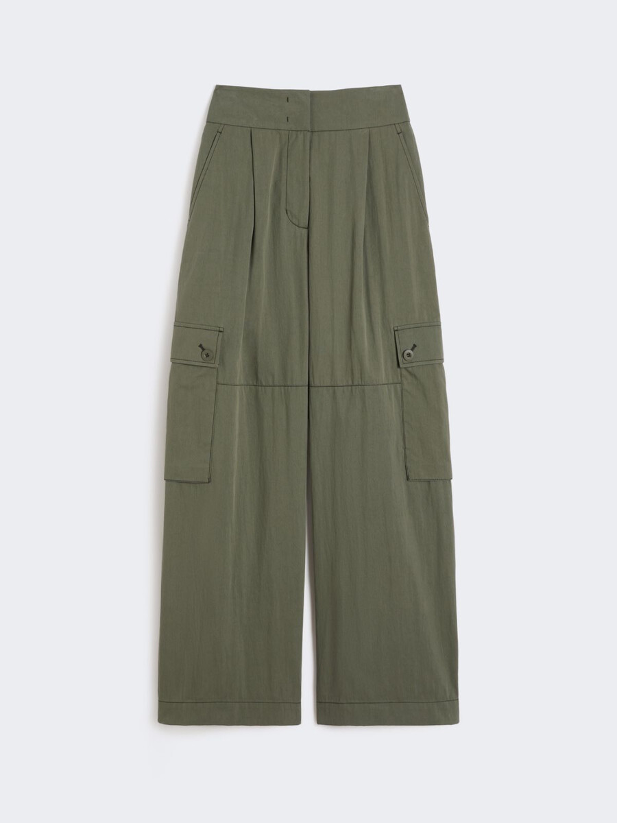 pantalon en gabardine de coton - vert foncÉ