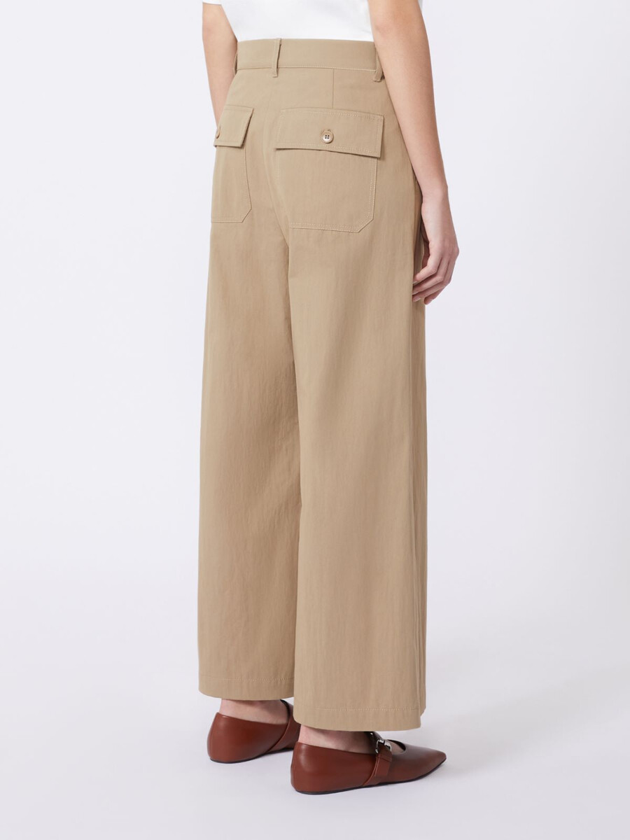 pantalon en gabardine délavée - marron noisette